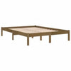 Honigbrauner Bettrahmen Matioc 200x200cm (Holz)