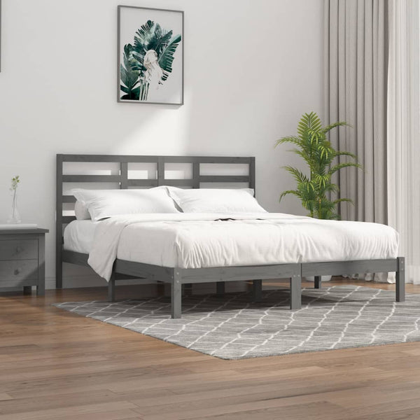 Bettgestell Mea Grau 200x200cm (Holz)