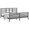 Graues Bettgestell Ioansuc 200x200cm (Holz)