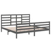 Graues Bettgestell Ioansuc 200x200cm (Holz)