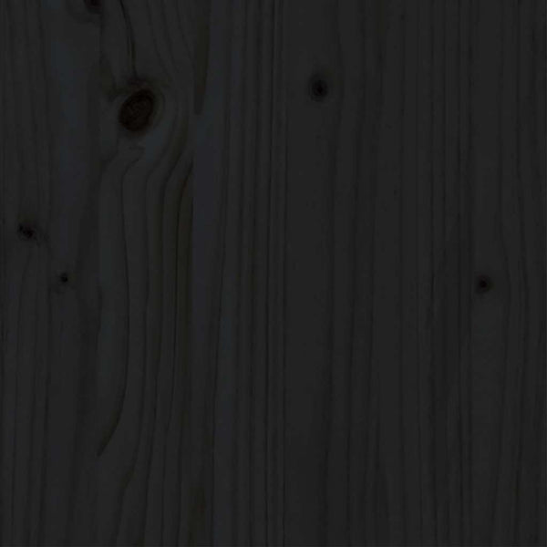 Schwarzer Bettrahmen Zlatoe 75x190cm (Holz, kleines Einzelbett)