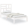 Weißes Bettgestell Marigena 90x190cm (Holz Einzelbett)