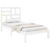 Weißes Bettgestell Marigena 90x190cm (Holz Einzelbett)