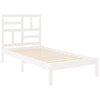 Weißes Bettgestell Marigena 90x190cm (Holz Einzelbett)