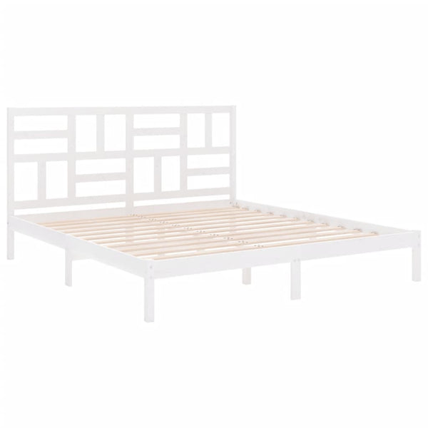 Bettgestell Marigena 200x200cm, weiß (Holz)