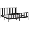 Schwarzes Bettgestell Dehelea 200x200cm (Kiefer)
