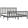 Grauer Bettrahmen Tofana 200x200cm (Holz)