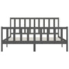Grauer Bettrahmen Tofana 200x200cm (Holz)