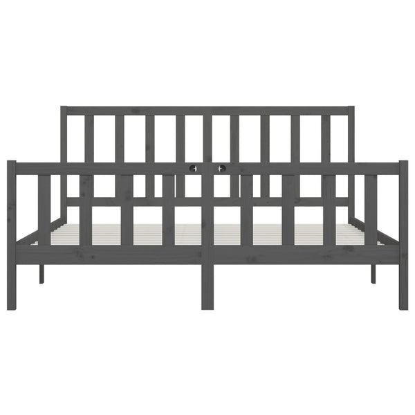 Grauer Bettrahmen Tofana 200x200cm (Holz)