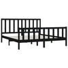 Schwarzes Bettgestell Tofana 200x200cm (Holz)