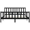 Schwarzes Bettgestell Tofana 200x200cm (Holz)