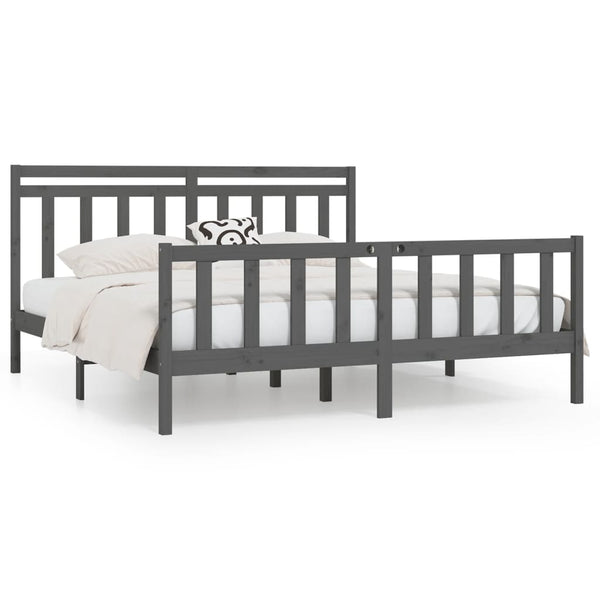 Graues Bettgestell Flos 200x200cm (Kiefer)