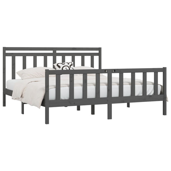 Graues Bettgestell Flos 200x200cm (Kiefer)
