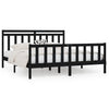 Schwarzes Bettgestell Flos 200x200cm (Kiefer)