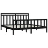Schwarzes Bettgestell Flos 200x200cm (Kiefer)