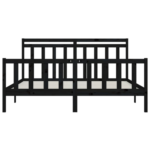 Schwarzes Bettgestell Flos 200x200cm (Kiefer)