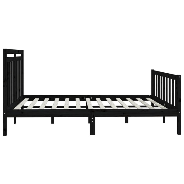 Schwarzes Bettgestell Flos 200x200cm (Kiefer)
