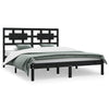 Schwarzes Bettgestell Freddie 200x200cm (Kiefer)