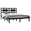 Schwarzes Bettgestell Freddie 200x200cm (Kiefer)