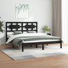 Schwarzes Bettgestell Freddie 200x200cm (Kiefer)