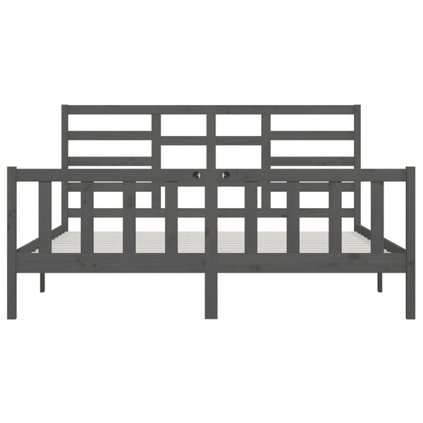 Graues Bettgestell Gestiune 200x200cm (Kiefer)