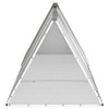 Grauer Kaninchenkäfig Vladiu 302,5x80,5x71cm (verzinkter Stahl)