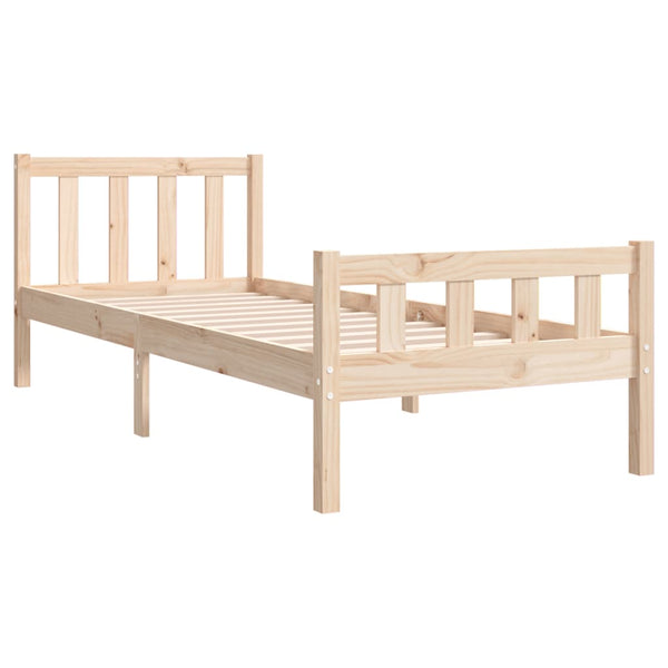 Bettrahmen Jinca 75x190cm (Holz, kleines Einzelbett)