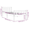 Bettrahmen Jinca 75x190cm (Holz, kleines Einzelbett)