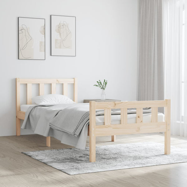 Bettrahmen Jinca 75x190cm (Holz, kleines Einzelbett)