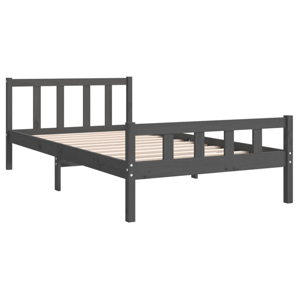 Graues Bettgestell Jinca 100x200cm (Holz)