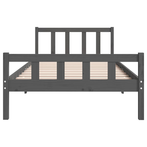 Graues Bettgestell Jinca 100x200cm (Holz)