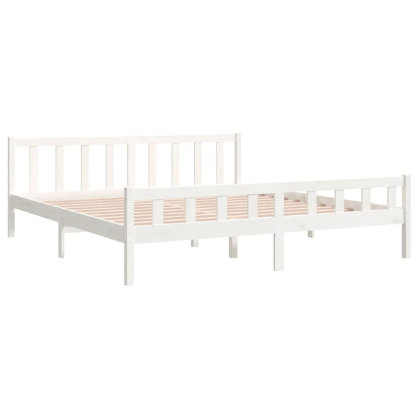 Weißes Bettgestell Jinca 160x200cm (Holz)