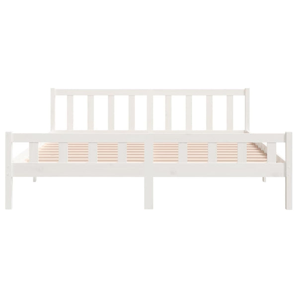 Weißes Bettgestell Jinca 160x200cm (Holz)