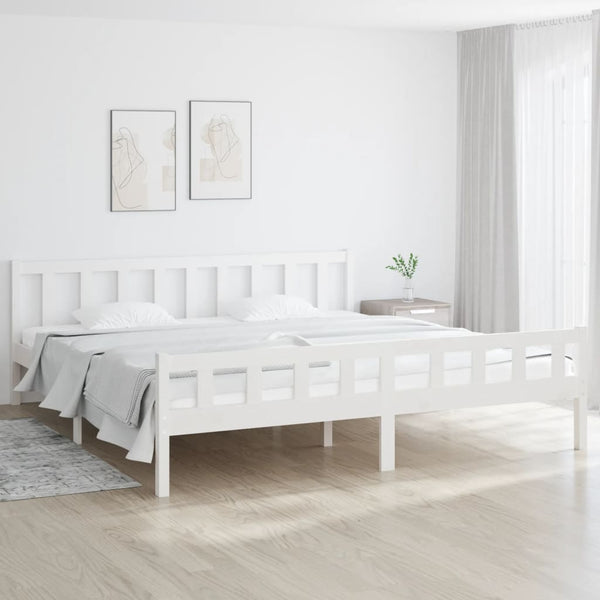 Weißes Bettgestell Jinca 160x200cm (Holz)