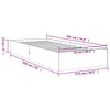 Bettgestell Intexim 75x190cm (Holz schmal Einzel)