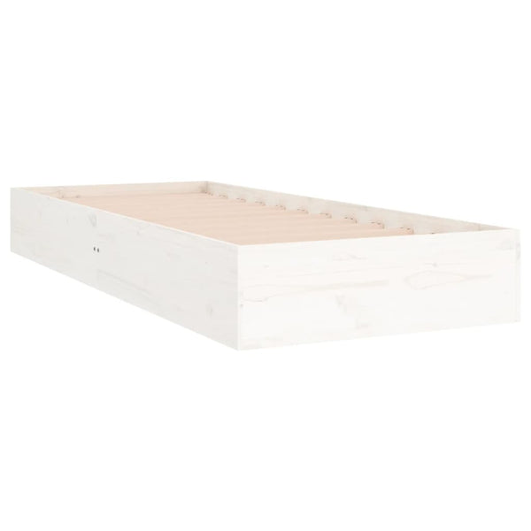 Weißes Bettgestell Intexim 75x190cm (Holz, kleines Einzelbett)