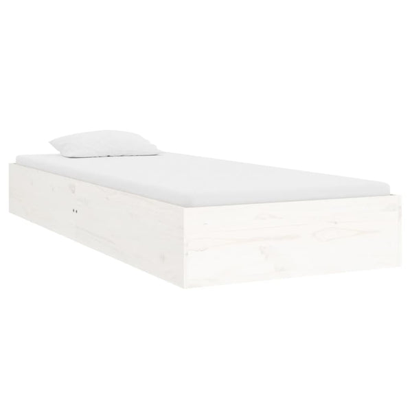 Weißes Bettgestell Intexim 75x190cm (Holz, kleines Einzelbett)