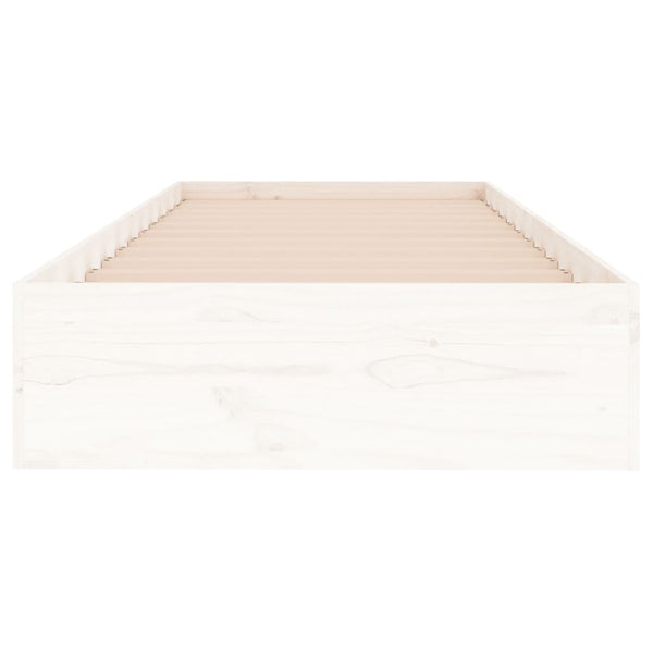 Weißes Bettgestell Intexim 75x190cm (Holz, kleines Einzelbett)