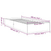 Weißes Bettgestell Intexim 75x190cm (Holz, kleines Einzelbett)
