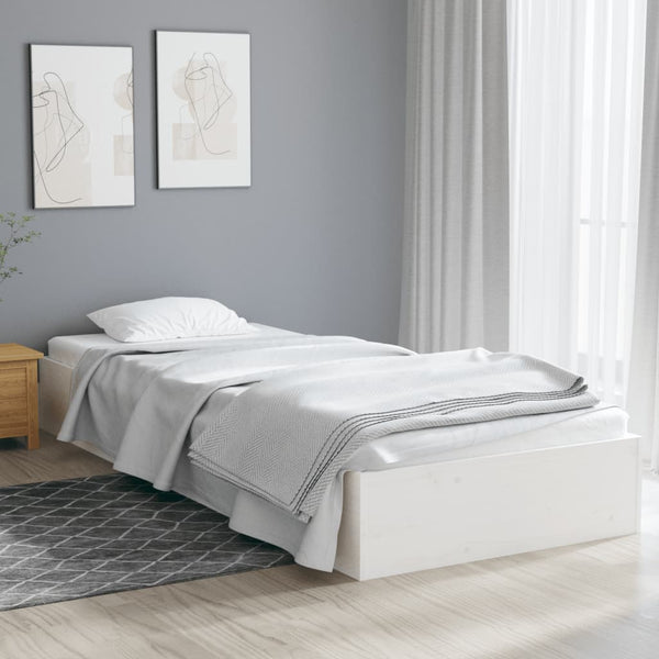 Weißes Bettgestell Intexim 75x190cm (Holz, kleines Einzelbett)