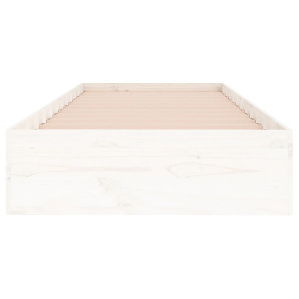Weißes Bettgestell Intexim 90x190cm (Holz, Einzelbett)