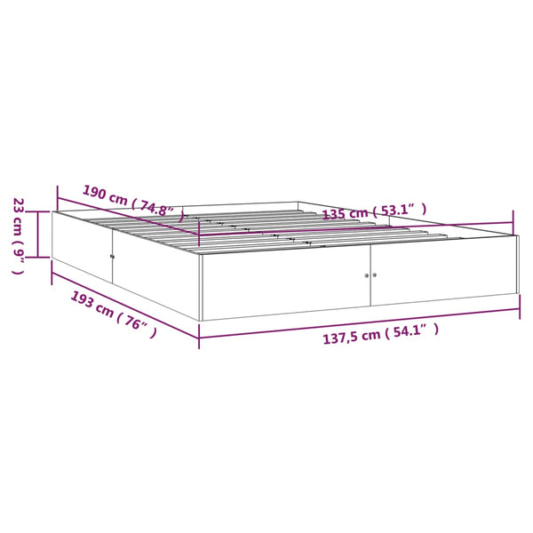 Bettgestell Intexim 135x190cm weiß (Kiefer Double)