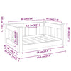 Hundebett Remuz 65,5x50,5x28cm (Kiefer)