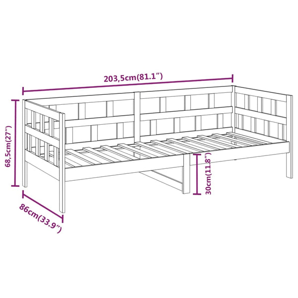 Schlafsofa Nuri 80x200cm (Kiefer)