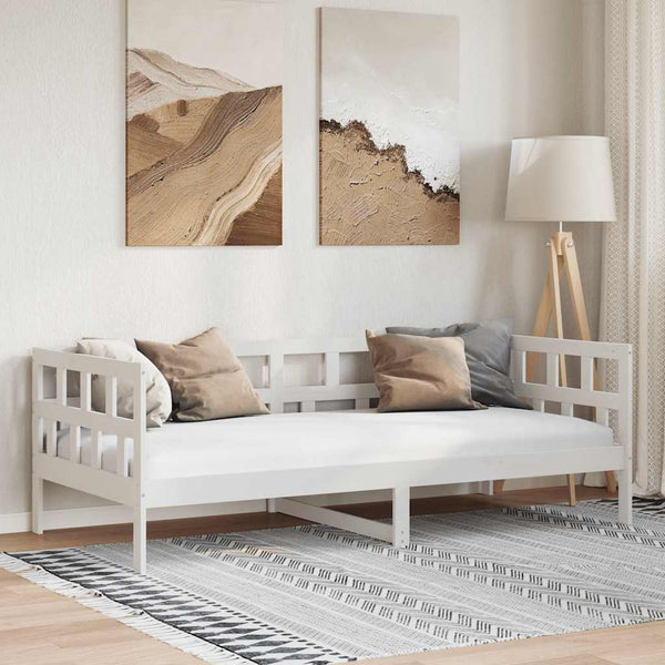 Weißes Schlafsofa Nuri 90x190cm (Kiefer)