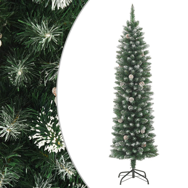 Künstlicher schlanker Weihnachtsbaum mit Ständer Tancuta 210cm (PVC)
