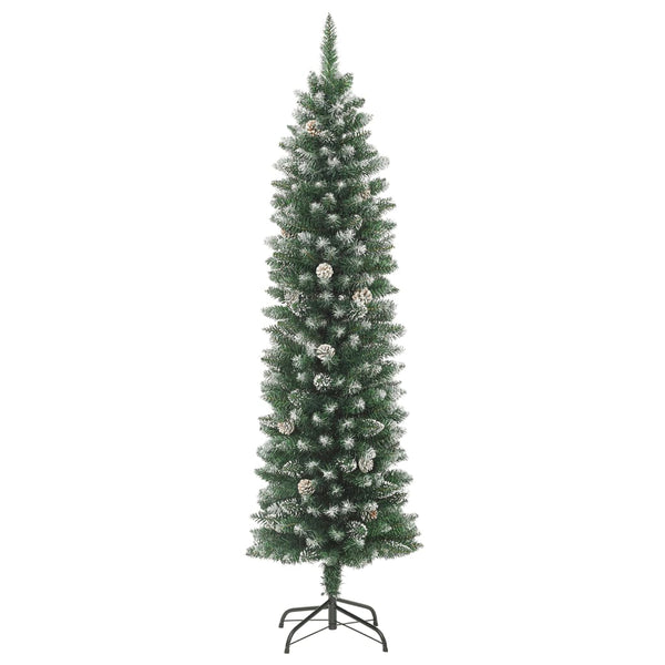 Künstlicher schlanker Weihnachtsbaum mit Ständer Tancuta 210cm (PVC)