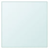 Transparente Tischplatte Edvina 50x50cm (Hartglas)