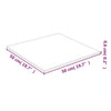 Transparente Tischplatte Edvina 50x50cm (Hartglas)