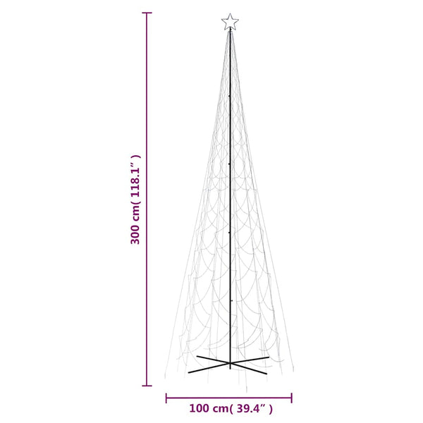 Blauer Kegel-Weihnachtsbaum Culuta 230x800cm (3000 LED-Lichter)